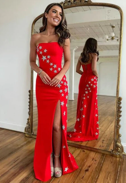 Red Sexy Long Prom Dresses,Hoco Dresses, Party Dresses nv1030