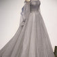 Long Sleeves Grey Formal Dress Prom Dress Formal Dress Evening Dress nv86