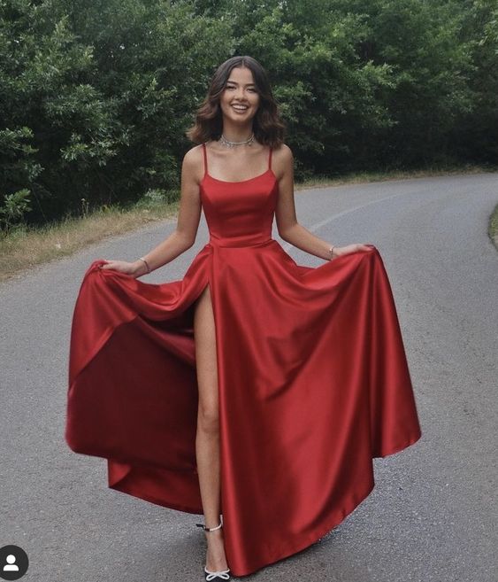 Red Long Formal Dress prom dress evening dress nv108